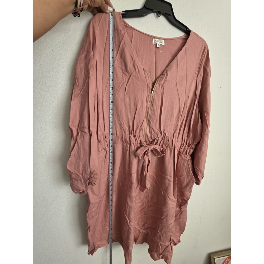 Full Circle Trends Dress NWT Long Sleeve Pink With Pockets 3X - Picture 5 of 11
